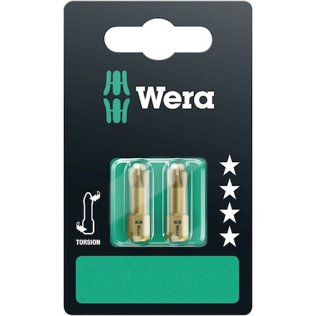Wera 855/1 TH SB bits, PZ 2 x 25 mm, 2 pieces 5073371001