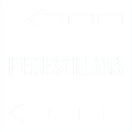 Lyle Pedestirans (w/left arrows symbol), 24x24, Non-Reflective, None G-13928-NS_24x24