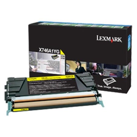 Lexmark X746, X748 Yellow Return Program Toner Cartridge 7,000 Yield X746A1YG