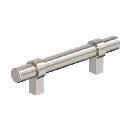 Amerock Central 3 inch (76mm) Center-to-Center Satin Nickel Cabinet Pull, 25PK 25VMP37160G10