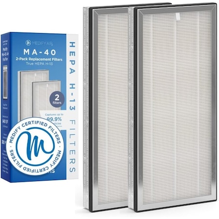 Medify Air MA40 Air Purifier Medical Grade True HEPA H13 Genuine Replacement Filter ME40 2 2PK MA-40E-2