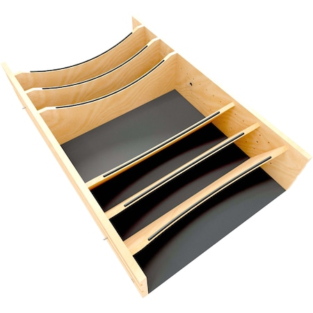 Revashelf Divider 31-7/32in W 5-31/32inH Wood/Black F/ Deep Drawers Craftsman 4WDIVCC-36MB-1