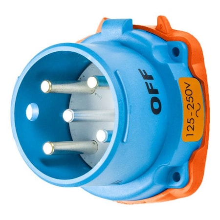 Meltric DR50 INLET POLY BLUE SIZE 3 TYPE 3R 3P+N+G 50 A 125/250 VAC 60 Hz NO AUX 31-38177-K07