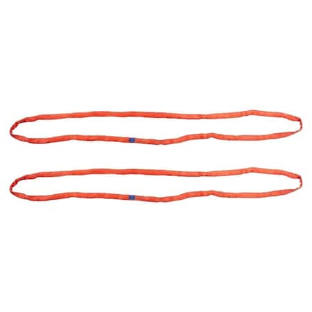 Mytee Products (2 Pack) Round Sling 8ft Red 13200# Vertical 10600 # Choker 26400 # Basket, 2PK RSL-8-13200x2