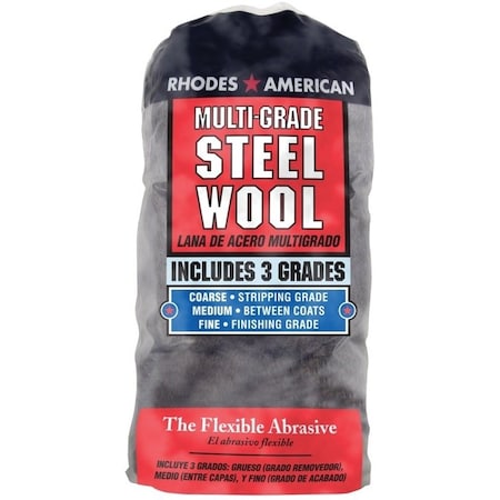 Homax Steel Wool, No 0, No 000, No 3 Grit, Extra Fine, Fine, Medium 1021114