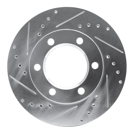Dynamic Friction Co DFC Brake Rotor - Drilled and Slotted - Silver 631-42031L