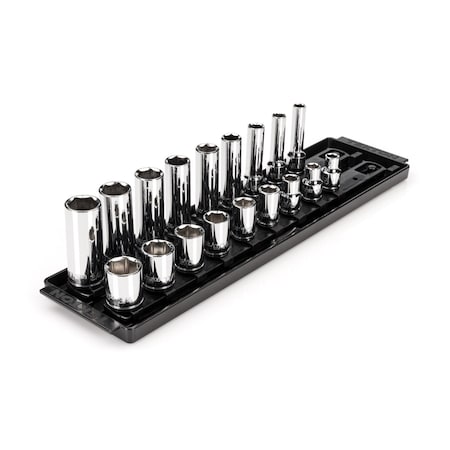 Tekton Socket Set, Steel, 18 Pieces SHD91213