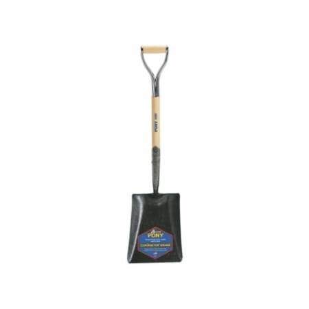 Jackson Professional Tools J-450, Series PONY Shovel, 9.75 in W x 12 in L Blade, 27 in L Armor D-Grip, White Ash 027-1248800