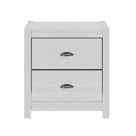 Homeroots 23" Solid Wood Distressed Two Drawer Nightstand 490275