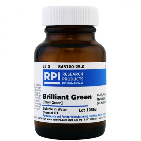 Rpi Brilliant Green Ethyl Green, 25 Grams B45100-25.0