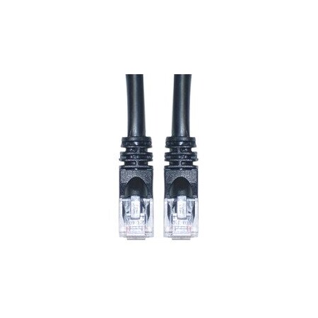 Cable Wholesale Shielded Cat6 Black Ethernet Patch Cable, F/UTP, Snagless/Molded Boot, POE Compliant, 25 foot 10X8-52225