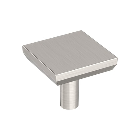 Amerock Chamfered Edge 1-1/16 inch (27mm) Length Satin Nickel Cabinet Knob, 25PK 25VMP37028G10