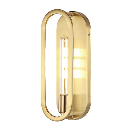 Jonathan Y Emilia 4.75" 1-Light Modern Bohemian Iron LED Sconce, Brass Gold JYL9917A