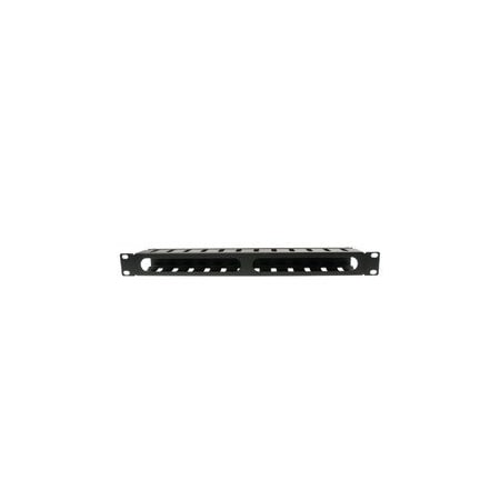 Cable Wholesale 19 Inch Rackmount Cable Management, 12 Slot, 1U, Metal, Black 61B3-10012