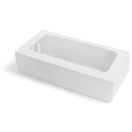 Nashville Wraps Strawberry & Cookie White Window Boxes, 8.875x4.5x2, 50PK SBCB8M