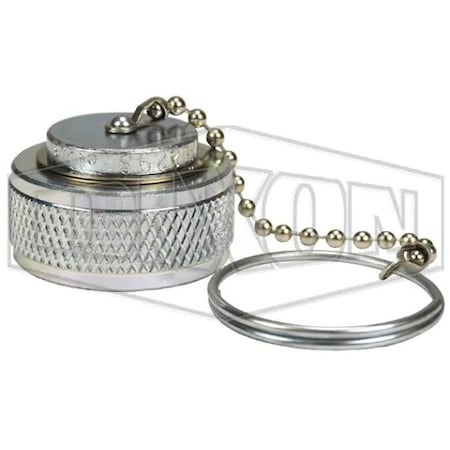 Dixon Hose Cap with Ring and Chain, 1-3/4 in, Female ACME, Steel, Domestic ME229S-1