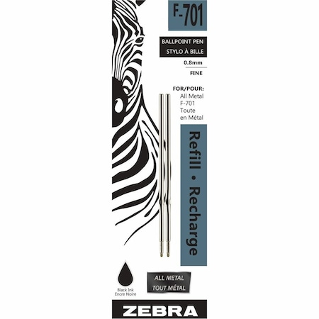 Zebra Pen Zebra Pen F-701 Ball Point Pen Refills Fine Point Black 2/pkg - 0.80 mm, Fine Point - Black Ink - 2-/ Pack 89112