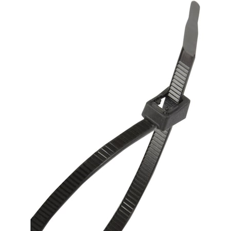 Gardner Bender Cutting Edge 11''x0.169'' Black Nylon Self-Cutting Cable Tie, 50PK 46-311UVBSC