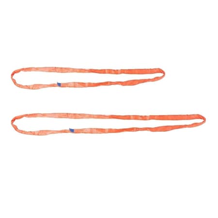 Mytee Products 8ft Orange Polyester Endless Round Sling for Wrecker Recovery, Lifting & Towing, 2PK RSL-8-40000x2
