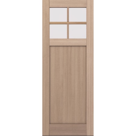 Doornmore CRF-P1G4, 37.75" x 98" ( 36" Door) Right Hand, Mahogany SDL 4 Lite Exterior Door CRF-P1G4-SW-3696_1_RI