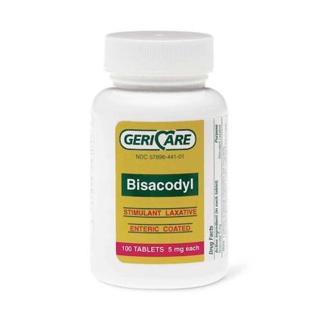 Medline BisacodYellow Stimulant Laxative Enteric Coated Tablets, 5mg, 100PK OTC44101