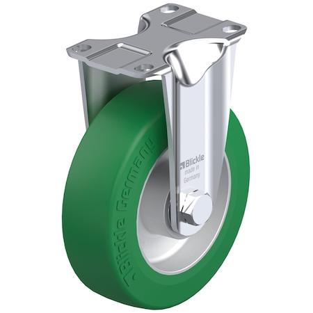Blickle Rigid Plate Caster, PU, 5", 400 lb. B-ALST 125K-12