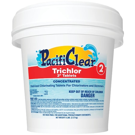 Pacificlear 3'' 5 Lb. Trichlor Chlorine Tablet F008005040PC