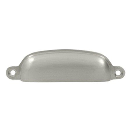 Patioplus 4 in. Exposed Shell Pull, Satin Nickel Solid PA843265