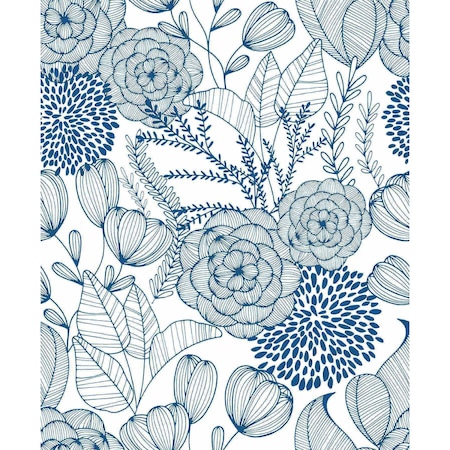 A-Street Prints Alannah Navy Botanical Wallpaper 2903-25857