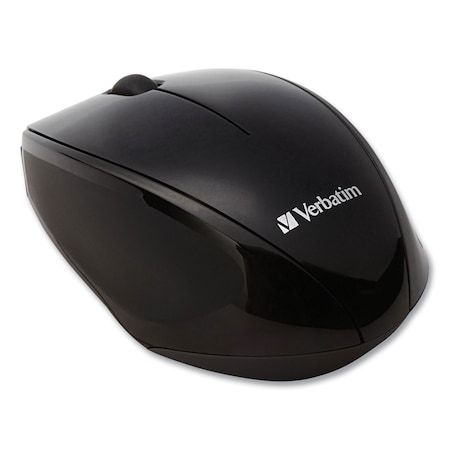 Verbatim Wireless Notebook Multi-Trac Blue LED Mouse, 2.4 GHz/32.8 ft, Black 97992