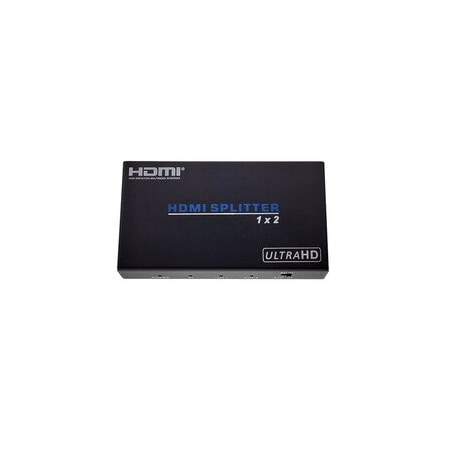 Cable Wholesale 2 way HDMI Amplified Splitter, HDMI High Speed with Ethernet, 4Kx2k at 60Hz, HDMI v2.0, 41V3-03020