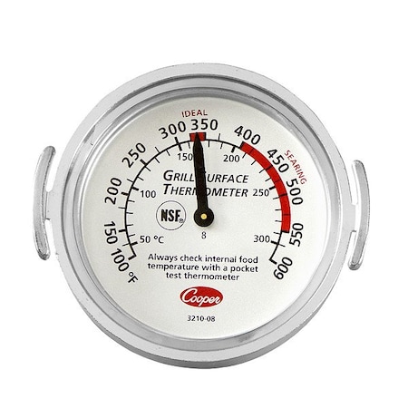Cooper-Atkins Thermometer, 2 3/8 in L, Silver; White 3210-08-1-E