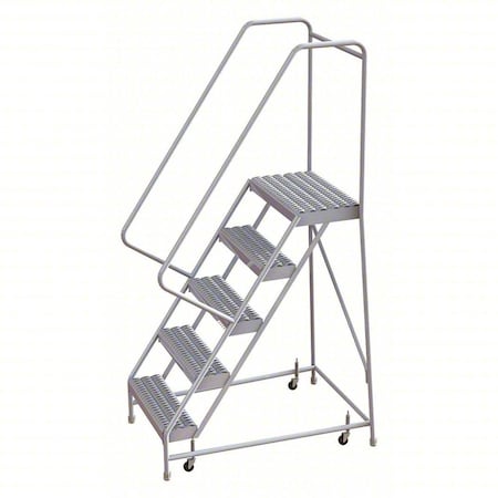 Tri-Arc 6.8 ft H Aluminum Rolling Ladder, 5 Steps, 350 lb Load Capacity WLAR105245