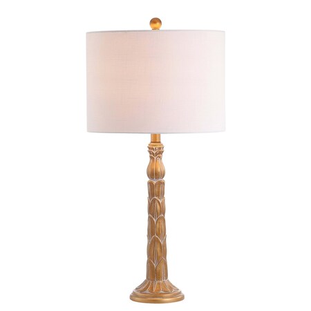 Jonathan Y Blanche 28.7" Resin LED Table Lamp, Antique Gold JYL3032A