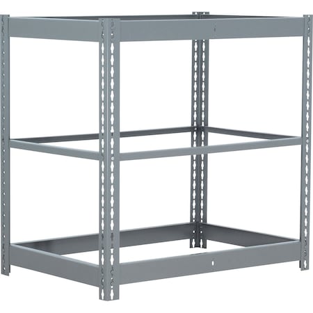 Global Industrial 3 Shelf, Commercial Duty Boltless Shelving, Starter, 36"W x 18"D x 36"H, No Deck B3165511