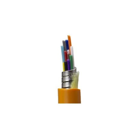 Cable Wholesale Armored 6 Strand Indoor Fiber Optic Distribution Cable, OM1 62.5/125 Multimode, Corning 20F2-206NF