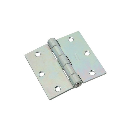 National Hardware Utility Hinge, 3-1/2 in W Frame Leaf, 0.11 in Thick Frame Leaf, Cold Rolled Steel, Zinc N261-651