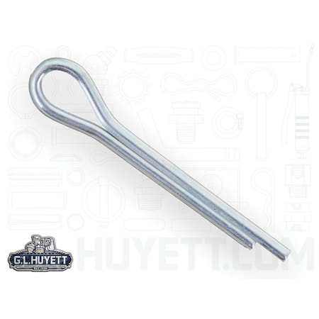 Huyett Cotter Pin, Zinc Plated Carbon Steel, 0.062 in Dia x 0.375 in Effective Length CP-062-0375