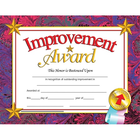 Flipside Hayes Certificates Improvement Award Inkjet Laser, 8.5 x 11 in., 90PK H-VA688-3