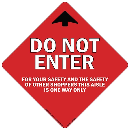 Signmission Do Not Enter Arrow Non-Slip Floor Graphic, 3PK, 7 in L, 7 in H, FD-2-X-7-3PK-99980 FD-2-X-7-3PK-99980