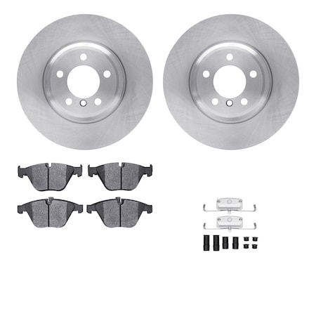 Dynamic Friction Co DFC Rotors with EURO 5000 Ceramic Brake Pads includes Hardware 6612-31215