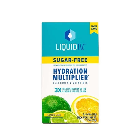 Liquid I.V. Oral Electrolyte Solution Hydration Multiplier Sugar-Free, Lemon Lime, 0.45oz, 72PK 1236888_CS