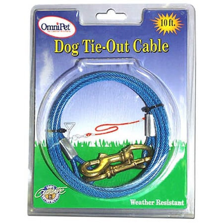 Tandy Leather Factory Leather Brothers Tie-Out Cable Vinyl Coated, Blue - 10 ft. 164CT10-BL