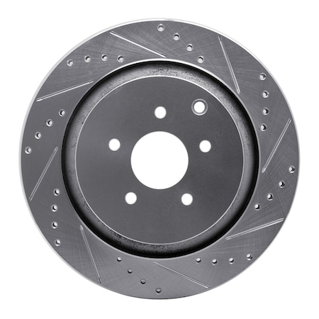 Dynamic Friction Co DFC Brake Rotor - Drilled and Slotted - Silver 631-68015R