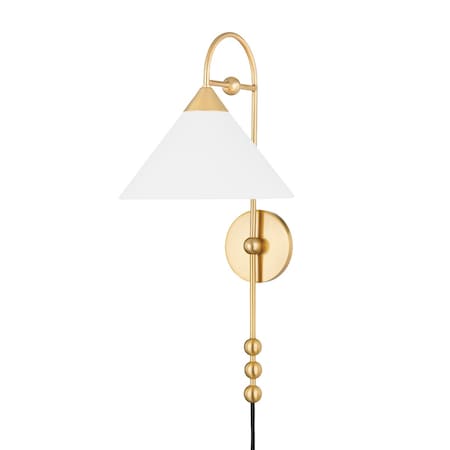 Mitzi Dabito X Sang 1 Light Wall Sconce 44 In. Aged Brass HL682201-AGB