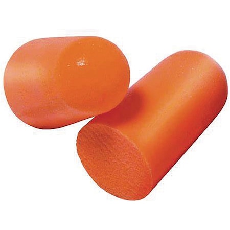 3M No Foam Ear Plugs, Bullet Shape, Orange, 200 PR 7100099847