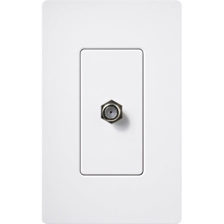 Lutron Cable Jack, Single, Snow SC-CJ-SW