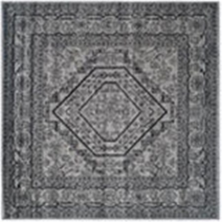 Safavieh 10 x 10 ft. Adirondack Power Loomed Square Area RugSilver & Black ADR108A-10SQ