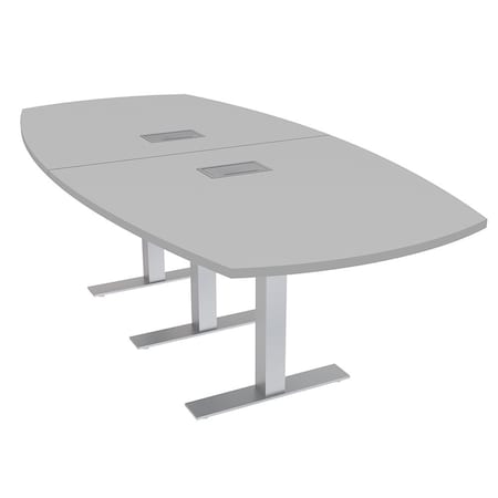 Skutchi Designs Arc Boat Conference Table With Power, 48 in W, 96 in L HAR-ABOT-48X96-T-U779-ESIL