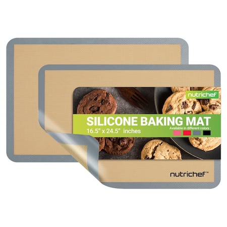 Nutrichef Silicone Baking Mats, Grey NUBAPAGR12